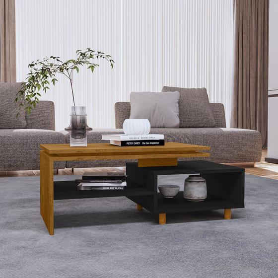 Imagem de Mesa de Centro Decorativa Lima Tampo Duplo Design Moderno