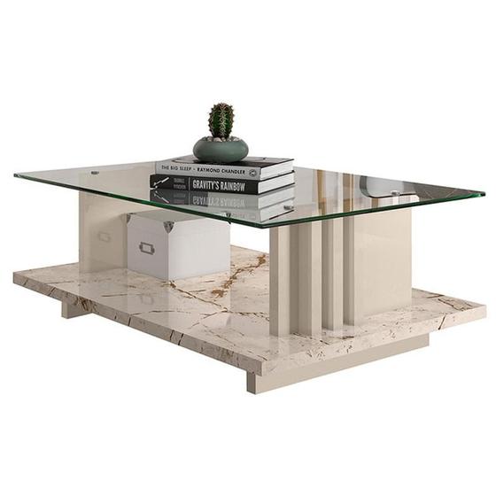 Imagem de Mesa de Centro Frizz Calacata Off White - Madetec