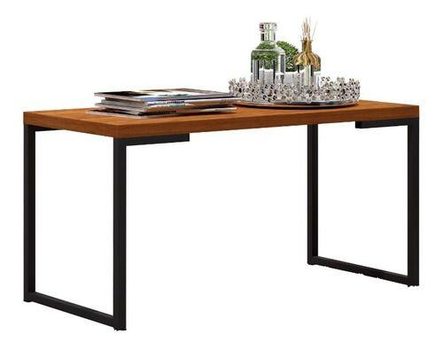 Mesa De Centro Industrial Retangular Sala Mdf Aço Innovare Menor preço em Mesa De Centro Industrial Retangular Sala Mdf Aço Innovare