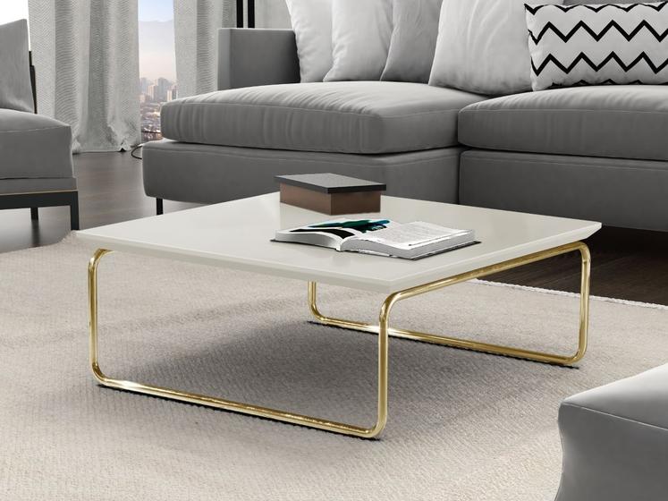 Imagem de Mesa de Centro Kairos Pé Cromado Bisart Decor