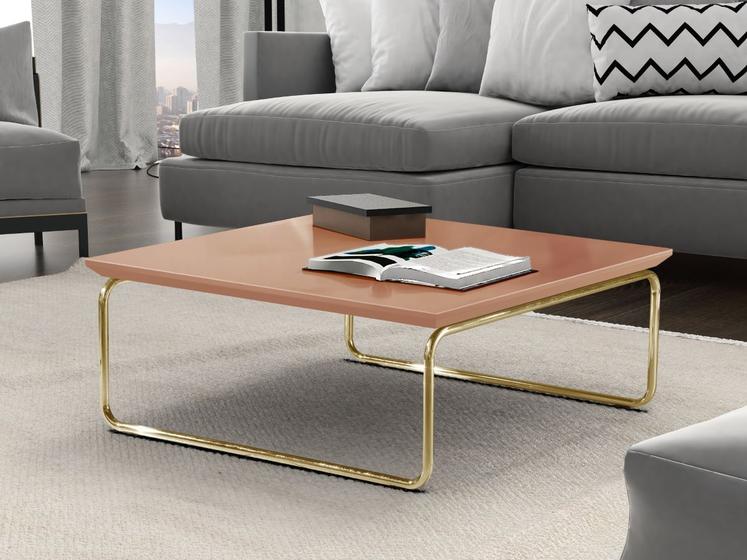 Imagem de Mesa de Centro Kairos Pé Cromado Bisart Decor