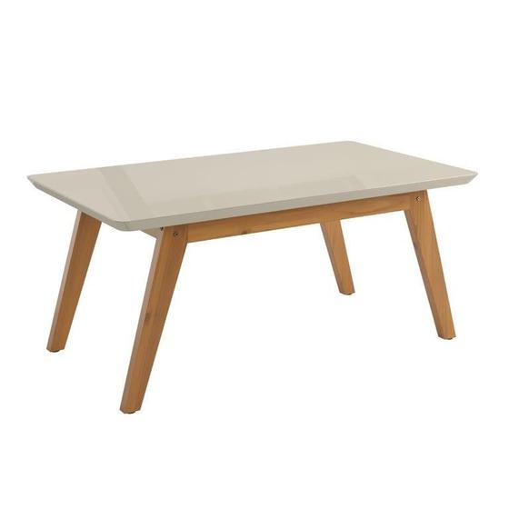 Imagem de Mesa de Centro PR Estilo Retrô Com Pés palito Cor Off White