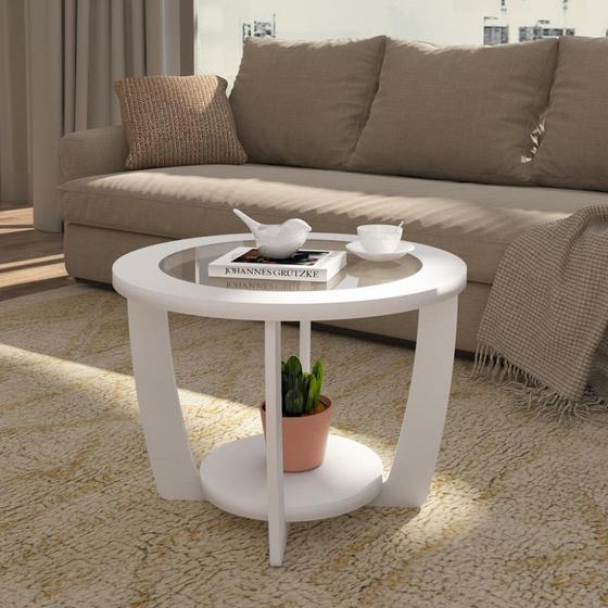 Imagem de Mesa de Centro Redonda 60cm Curve Artely