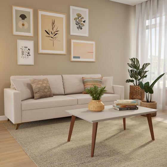 Imagem de Mesa de Centro Retangular Cassandra Off White