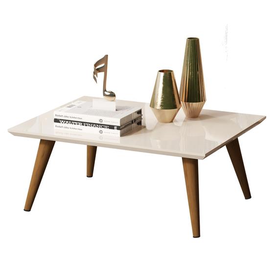 Mesa De Centro Retangular Sala Mdf Pé Palito Decorativa Menor preço em Mesa De Centro Retangular Sala Mdf Pé Palito Decorativa