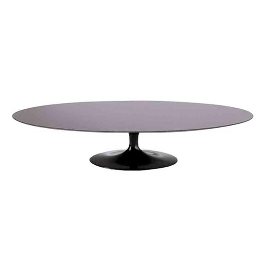 Imagem de Mesa de Centro Saarinen 46cm Oval São Gabriel 120x80cm - Base Preta