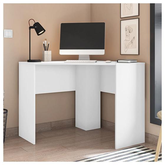 Imagem de Mesa De Computador Canto Office Cubic Branco - Caemmun