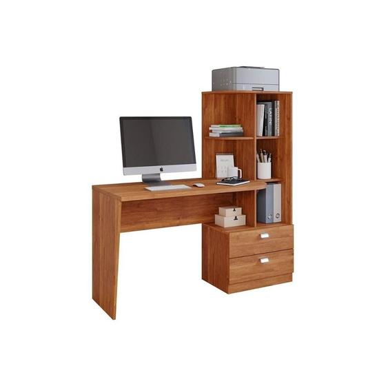 Imagem de Mesa de Computador Elisa c/ 2 Gavetas e 6 Nichos Cinamomo - Permóbili