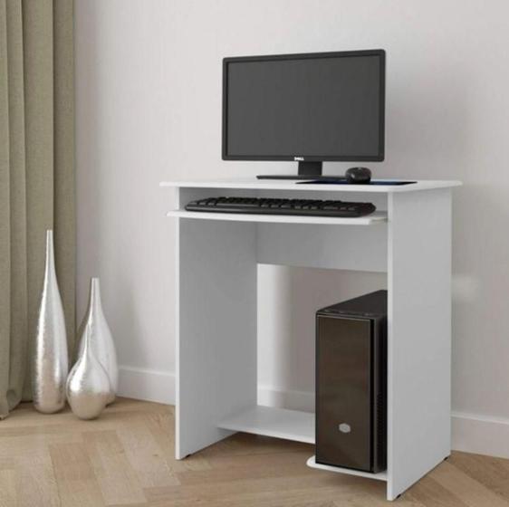 Imagem de Mesa de computador / Escrivaninha - Cor Branco Prática