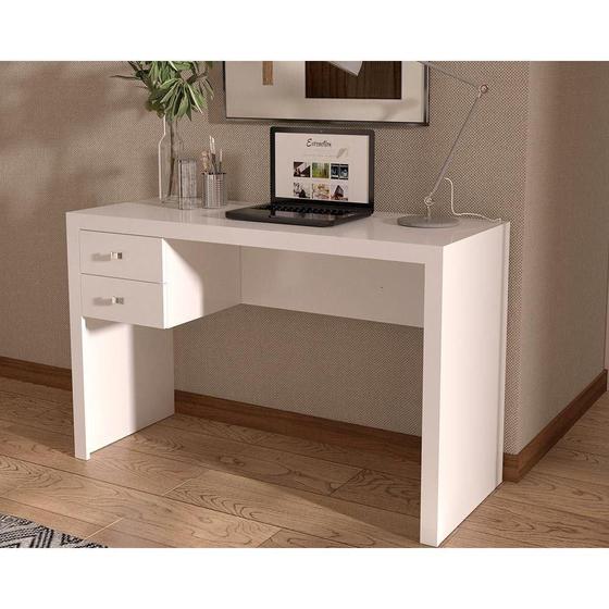 Imagem de Mesa de Computador ME-4123 c/ 2 Gavetas Branco - Tecno Mobili