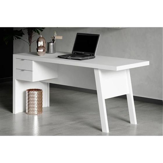 Mesa de Computador ME4122 c/ 2 Gavetas Branco - Tecno Mobili Imagem de Mesa de Computador ME4122 c/ 2 Gavetas Branco - Tecno Mobili