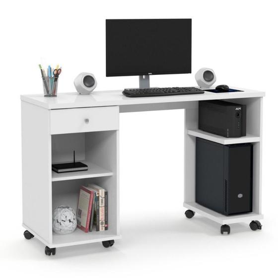 Imagem de Mesa de computador Million com Gaveta Branco Patrimar 