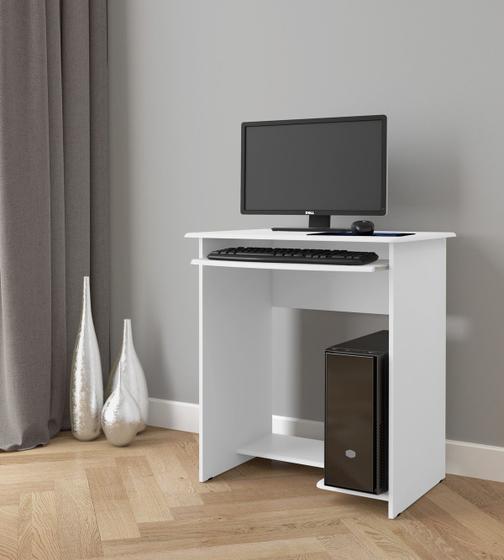 Imagem de mesa de computador pratica branco