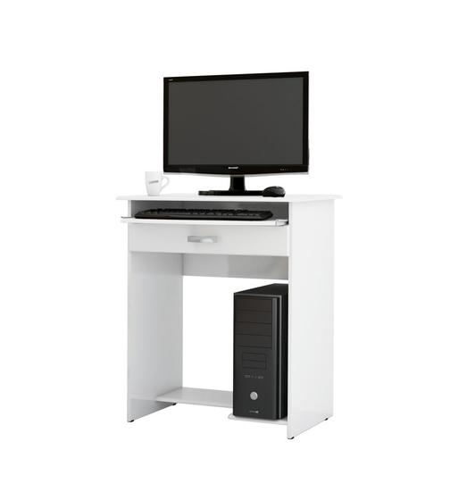 Imagem de Mesa de Computador Pratica com Gaveta Branco - EJ Móveis
