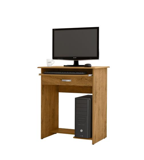 Imagem de Mesa De Computador Prática Com Gaveta Freijó