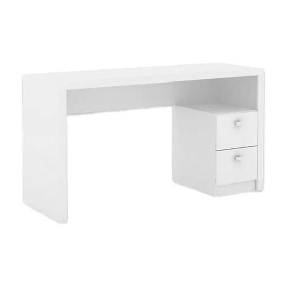 Imagem de Mesa de Computador Solteiro ME4130 c/ 2 Gavetas Branco - Tecno Mobili