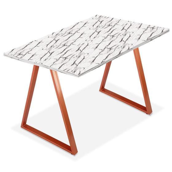 Imagem de Mesa de Cozinha Jantar Escritório Home Office Mirage Tampo 100cm x 60cm - Cobre Vulcano