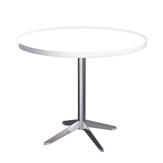 Mesa de Cozinha Redonda Scarlet Branca e Cinza 90 cm Menor preço em Mesa de Cozinha Redonda Scarlet Branca e Cinza 90 cm