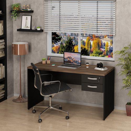 Mesa De Escritório 1.40x60 Com Gaveteiro Tampo 30mm Menor preço em Mesa De Escritório 1.40x60 Com Gaveteiro Tampo 30mm