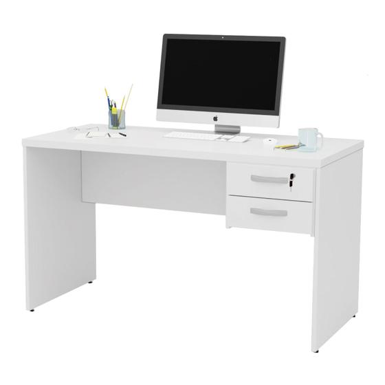 Imagem de Mesa de Escritório Com Gavetas e Chave 120x60cm Office Netmobil