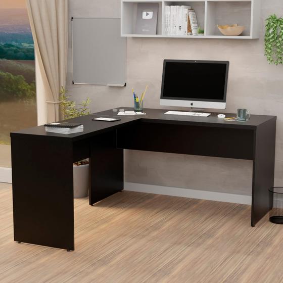 Mesa De Escritório Escrivaninha Em L 1.40x1.50 Tampo 30mm Menor preço em Mesa De Escritório Escrivaninha Em L 1.40x1.50 Tampo 30mm