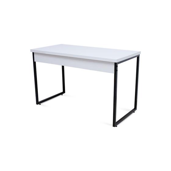 Imagem de Mesa de Escritório Office Estilo Industrial Inspire 120 cm larg Branco.