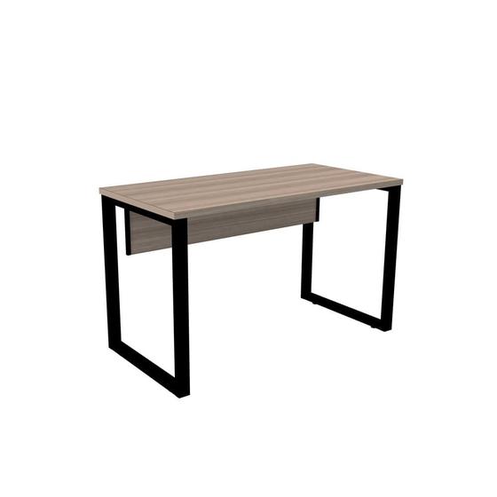 Imagem de Mesa de Escritório Pé Tubular PE25 em MDP 120 x 60 cm Cor Noce Naturalle e Base Preta