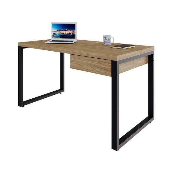Mesa de Escritório Retangular Miguel 1 GV Vermont e Preta 135 cm - Mobly Imagem de Mesa de Escritório Retangular Miguel 1 GV Vermont e Preta 135 cm