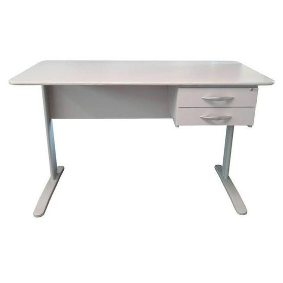 Mesa de Escritório Slim 1,50 x 0,60 com 2 Gavetas Cinza Menor preço em Mesa de Escritório Slim 1,50 x 0,60 com 2 Gavetas Cinza