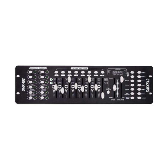 Imagem de Mesa  de iluminação dmx sk-192 movel para conexão no computador via cabo usb 192 canais
