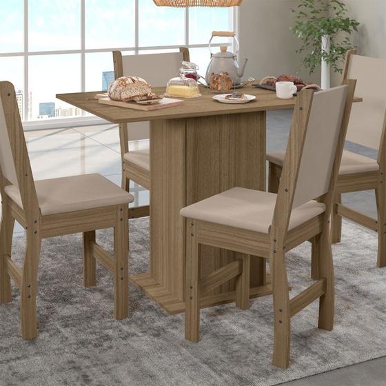 Imagem de Mesa de Jantar 04 Cadeiras Clara Poliman Móveis