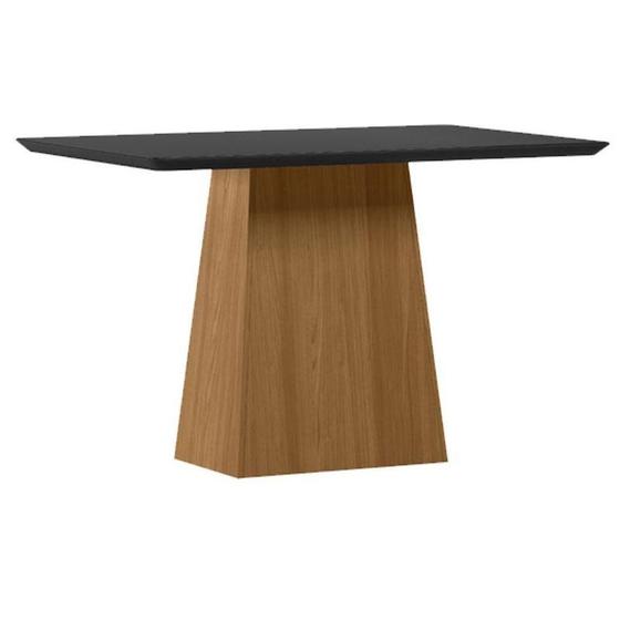 Imagem de Mesa De Jantar 120 Cm Barbara Com Vidro Ype Preto - New Ceval