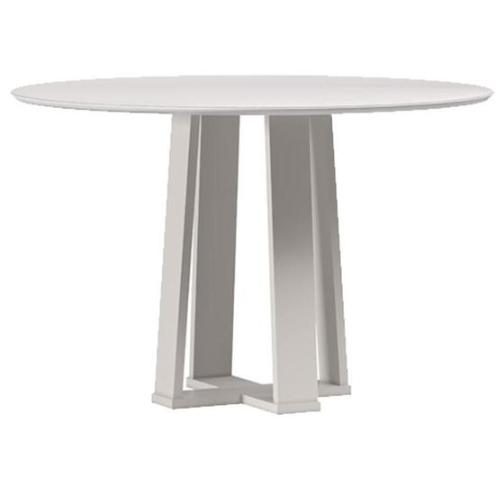 Imagem de Mesa de Jantar 120 cm Isabela com Vidro Off White  New Ceval
