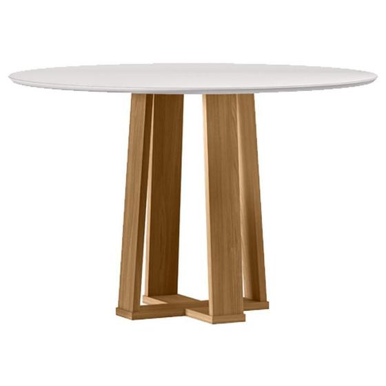 Imagem de Mesa de Jantar 120 cm Isabela com Vidro Ype Off White  New Ceval