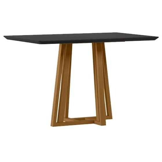 Imagem de Mesa De Jantar 120x80 Cm Sarah Com Vidro Ype Preto - New Ceval