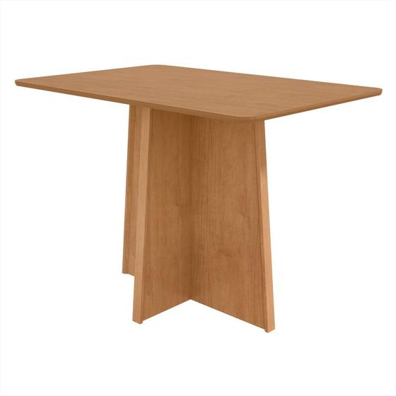 Imagem de Mesa de Jantar 120x80cm Tampo Mdf no Glass Celebrare Amendoa