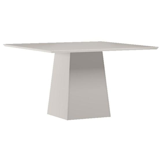 Imagem de Mesa de Jantar 135x135 cm Barbara com Vidro Off White  New Ceval