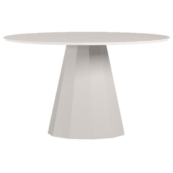 Imagem de Mesa de Jantar 135x135 cm Isis com Vidro Off White  New Ceval