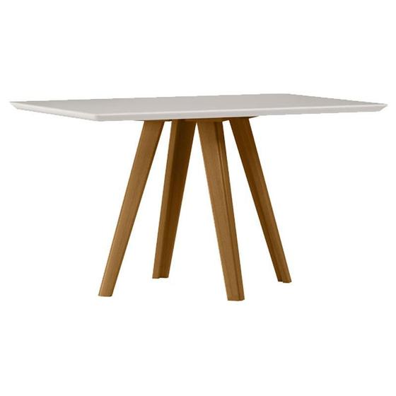 Imagem de Mesa de Jantar 160x90 cm Mariah com Vidro Ype Off White  New Ceval