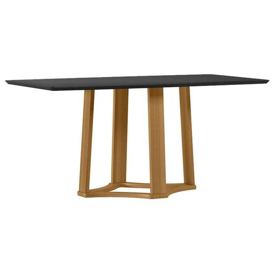 Imagem de Mesa de Jantar 170x90 cm Treviso com Vidro Ype Preto  New Ceval