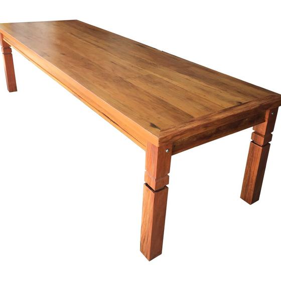 Mesa De Jantar 3 Metros 12 lugares Madeira Maciça Demolição (Só a mesa