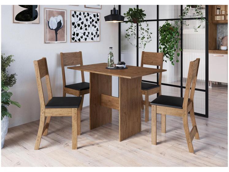 Mesa de Jantar 4 Cadeiras Retangular Indekes Menor preço em Mesa de Jantar 4 Cadeiras Retangular Indekes