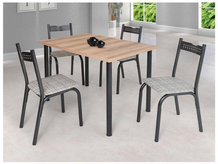 Mesa de Jantar 4 Cadeiras Retangular Menor preço em Mesa de Jantar 4 Cadeiras Retangular