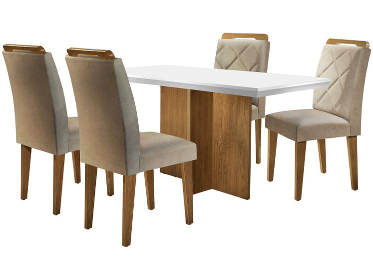 Mesa de Jantar 4 Cadeiras Retangular Rufato Menor preço em Mesa de Jantar 4 Cadeiras Retangular Rufato