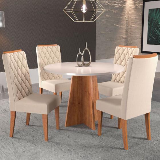 Imagem de Mesa de Jantar 4 Lugares Disney Mel/Blonde/Nude - Panorama Móveis