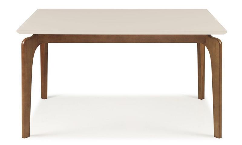 Mesa de Jantar 4 lugares Moderna 120cm Tampo com Vidro Base Madeira Maciça Cirrus Off White Imbuia Menor preço em Mesa de Jantar 4 lugares Moderna 120cm Tampo com Vidro Base Madeira Maciça Cirrus Off White Imbuia