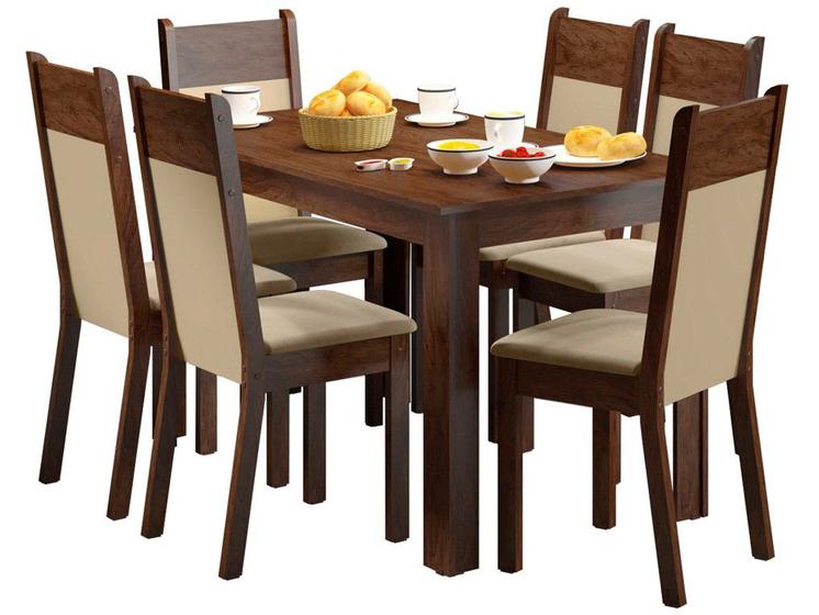 Imagem de Mesa de Jantar 6 Cadeiras Retangular 