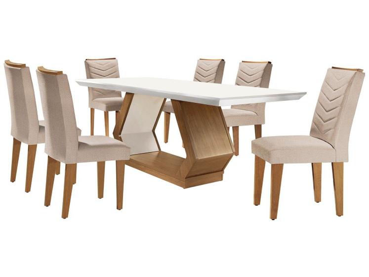 Imagem de Mesa de Jantar 6 Cadeiras Retangular Rufato