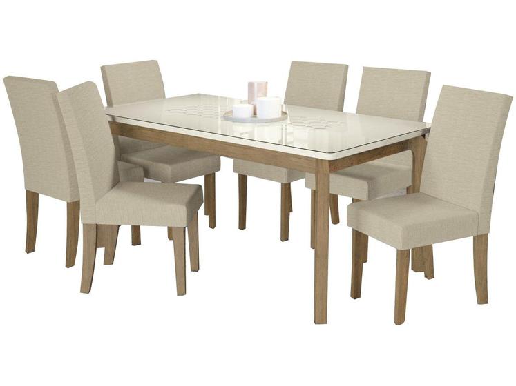 Mesa de Jantar 6 Cadeiras Retangular Menor preço em Mesa de Jantar 6 Cadeiras Retangular