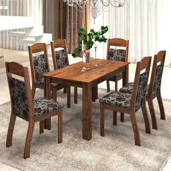 Mesa De Jantar 6 Lugares Olivia Zara Dover/cobre - Viero Móveis Menor preço em Mesa De Jantar 6 Lugares Olivia Zara Dover/cobre - Viero Móveis